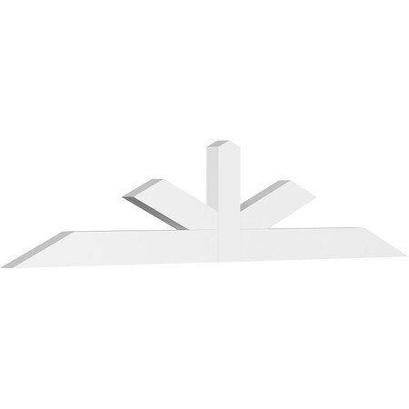 Ekena Millwork Saratoga Architectural Grade PVC Gable Bracket, 72"W x 15"H x 2"D x 4"F, 5/12 Pitch GBP072X15X0204SAR00